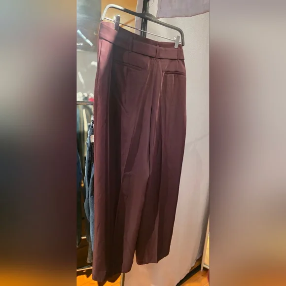 Elegant  Burgundy Dress Pants - Picture 3 of 3